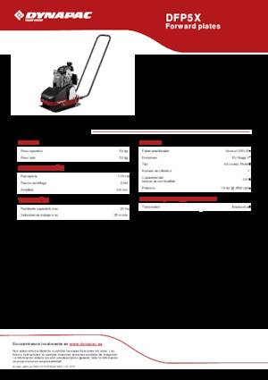 Plăci vibratoare cu o singură direcție Dynapac DFP5X