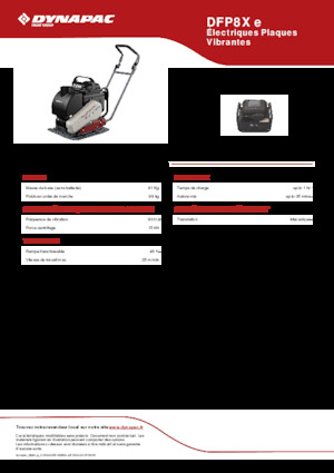 Plăci vibratoare cu o singură direcție Dynapac DFP8X e