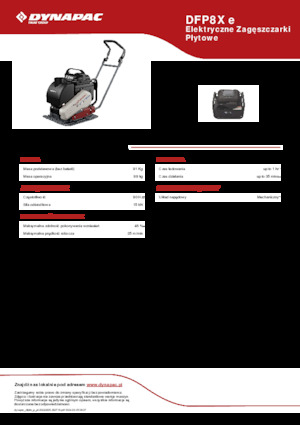 Plăci vibratoare cu o singură direcție Dynapac DFP8X e