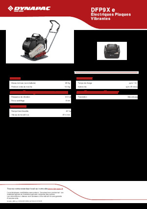 Plăci vibratoare cu o singură direcție Dynapac DFP9X e