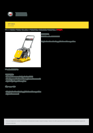 Plăci vibratoare cu o singură direcție Wacker Neuson WP1550A