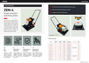 Plăci vibratoare cu o singură direcție Enar ZEN 15GH