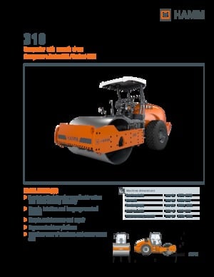 Cilindri compactori cu un singur tambur Hamm 318