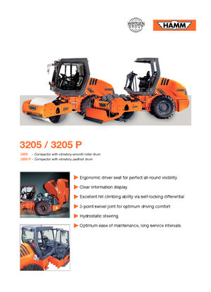 Cilindri compactori cu un singur tambur Hamm 3205