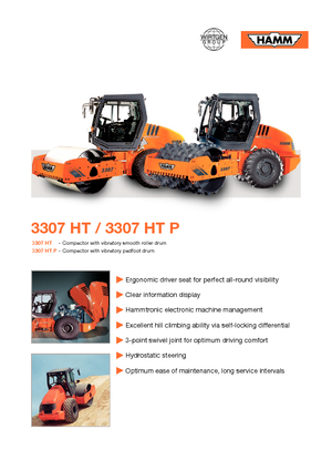 Cilindri compactori cu un singur tambur Hamm 3307 HT-P