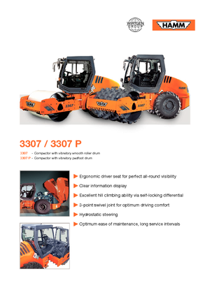 Cilindri compactori cu un singur tambur Hamm 3307 P