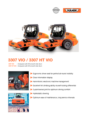 Cilindri compactori cu un singur tambur Hamm 3307 VIO