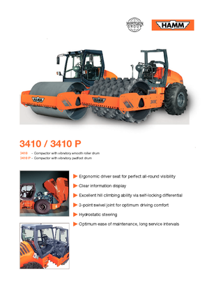 Cilindri compactori cu un singur tambur Hamm 3410 V