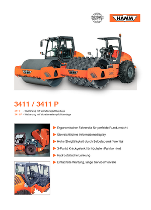 Cilindri compactori cu un singur tambur Hamm 3411 P