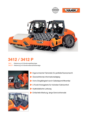 Cilindri compactori cu un singur tambur Hamm 3412 V