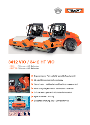 Cilindri compactori cu un singur tambur Hamm 3412 VIO