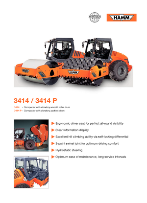 Cilindri compactori cu un singur tambur Hamm 3414 V