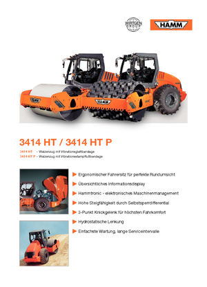 Cilindri compactori cu un singur tambur Hamm 3414 HT-P
