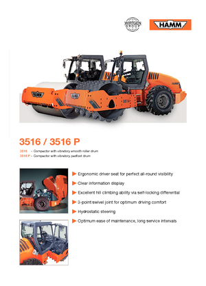 Cilindri compactori cu un singur tambur Hamm 3516 V