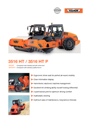 Cilindri compactori cu un singur tambur Hamm 3516 HT-P