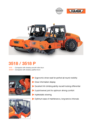 Cilindri compactori cu un singur tambur Hamm 3518 P