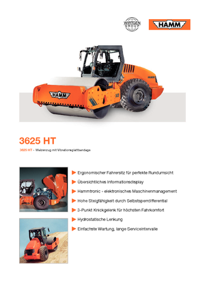 Cilindri compactori cu un singur tambur Hamm 3625 HT