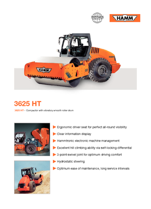 Cilindri compactori cu un singur tambur Hamm 3625 HT