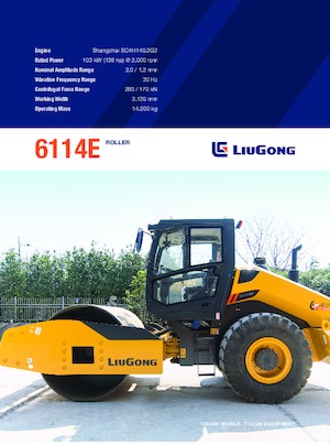 Cilindri compactori cu un singur tambur Liugong 6114E 