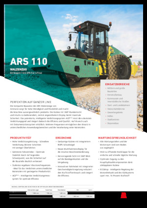 Cilindri compactori cu un singur tambur Ammann ARS 110 PD