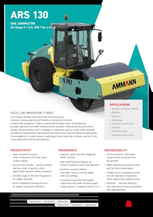 Cilindri compactori cu un singur tambur Ammann ARS 130