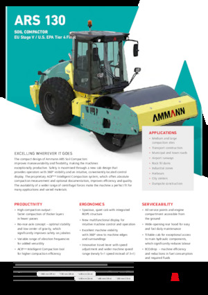 Cilindri compactori cu un singur tambur Ammann ARS 130 PD