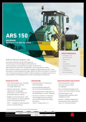 Cilindri compactori cu un singur tambur Ammann ARS 150