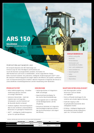 Cilindri compactori cu un singur tambur Ammann ARS 150 PD