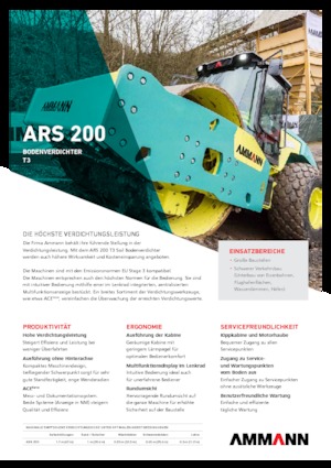 Cilindri compactori cu un singur tambur Ammann ARS 200
