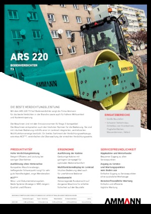 Cilindri compactori cu un singur tambur Ammann ARS 220