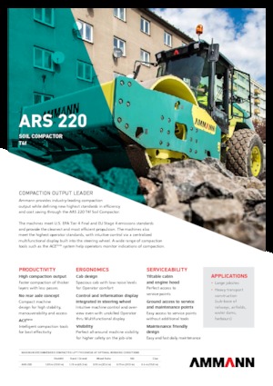 Cilindri compactori cu un singur tambur Ammann ARS 220