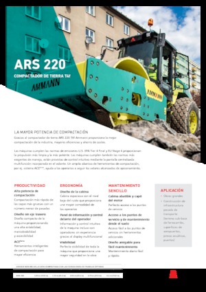 Cilindri compactori cu un singur tambur Ammann ARS 220