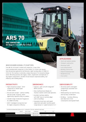 Cilindri compactori cu un singur tambur Ammann ARS 70