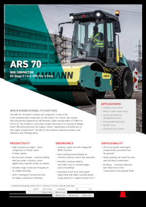 Cilindri compactori cu un singur tambur Ammann ARS 70 PD