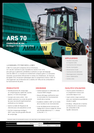 Cilindri compactori cu un singur tambur Ammann ARS 70 PD