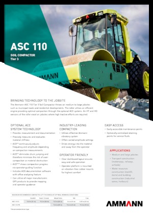 Cilindri compactori cu un singur tambur Ammann ASC 110 HT