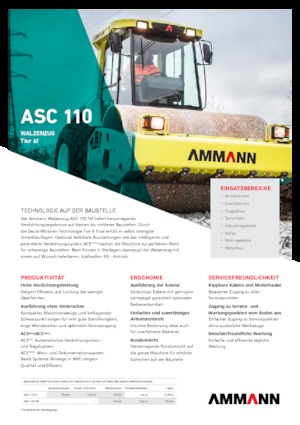 Cilindri compactori cu un singur tambur Ammann ASC 110 PD