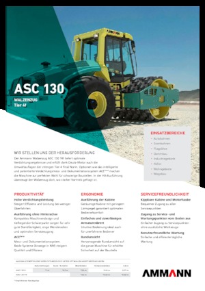 Cilindri compactori cu un singur tambur Ammann ASC 130 D
