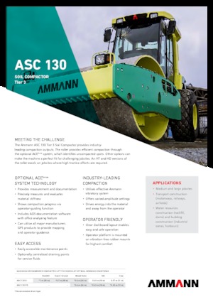 Cilindri compactori cu un singur tambur Ammann ASC 130 D