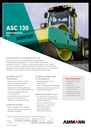 Cilindri compactori cu un singur tambur Ammann ASC 130 HDPD