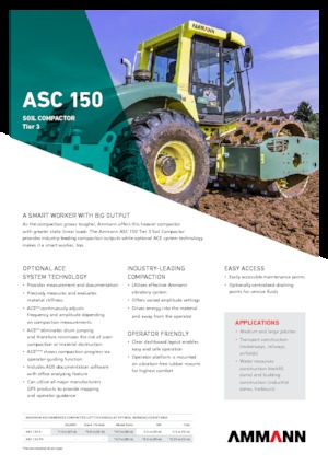 Cilindri compactori cu un singur tambur Ammann ASC 150 HD