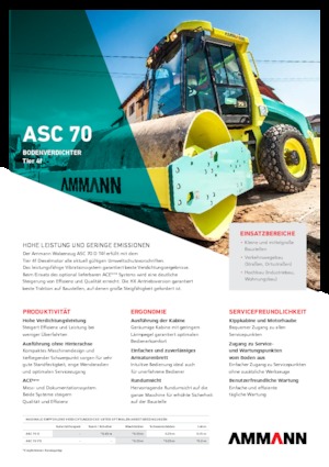 Cilindri compactori cu un singur tambur Ammann ASC 70 PD