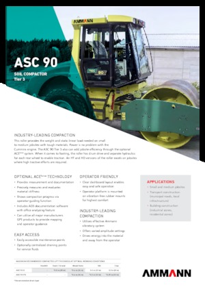 Cilindri compactori cu un singur tambur Ammann ASC 90 HAT