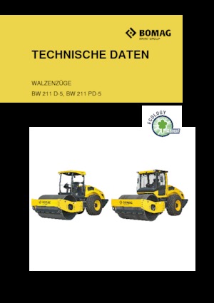 Cilindri compactori cu un singur tambur Bomag BW 211 PD-5