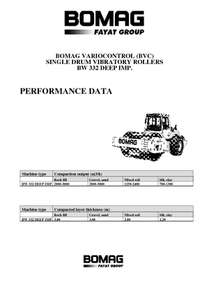 Cilindri compactori cu un singur tambur Bomag BW 332 DEEP Impact