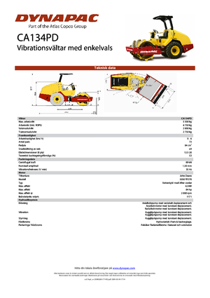 Cilindri compactori cu un singur tambur Dynapac CA 134 PD