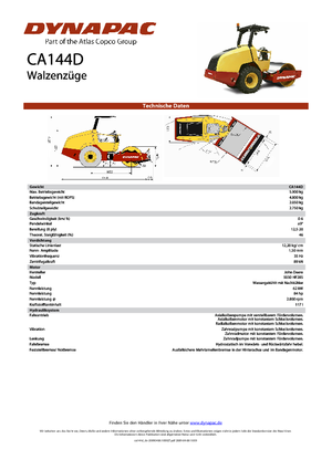 Cilindri compactori cu un singur tambur Dynapac CA 144 D