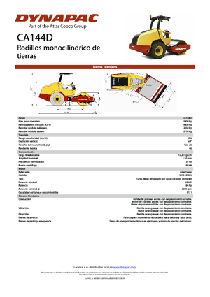 Cilindri compactori cu un singur tambur Dynapac CA 144 D