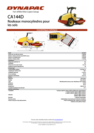 Cilindri compactori cu un singur tambur Dynapac CA 144 D