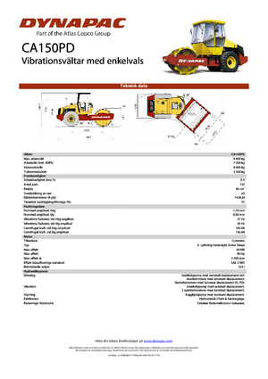 Cilindri compactori cu un singur tambur Dynapac CA 150 PD